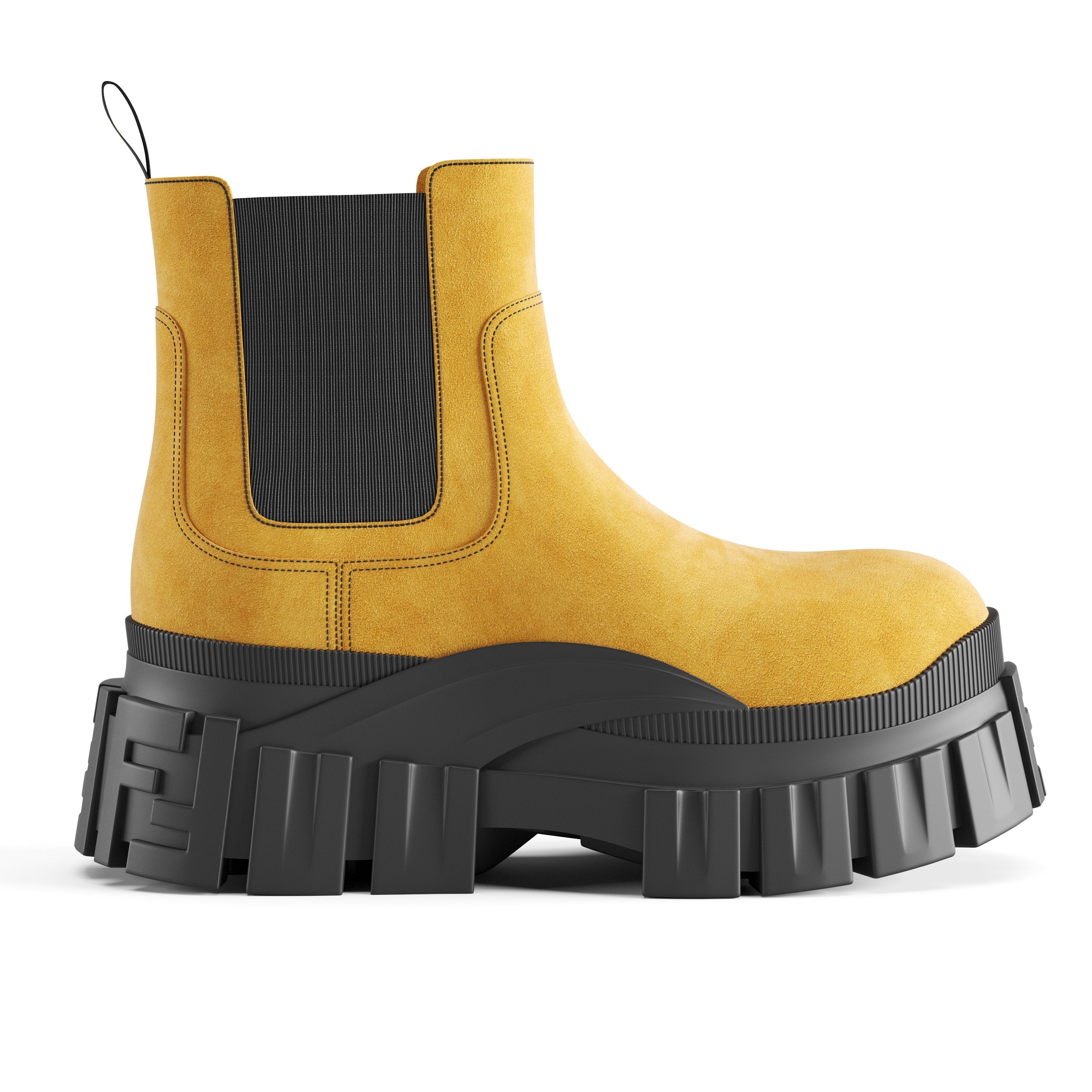 Made in Italy Luxury Boots PRADA Fendi BOTTEGA VENETA 3D Model Collection_7