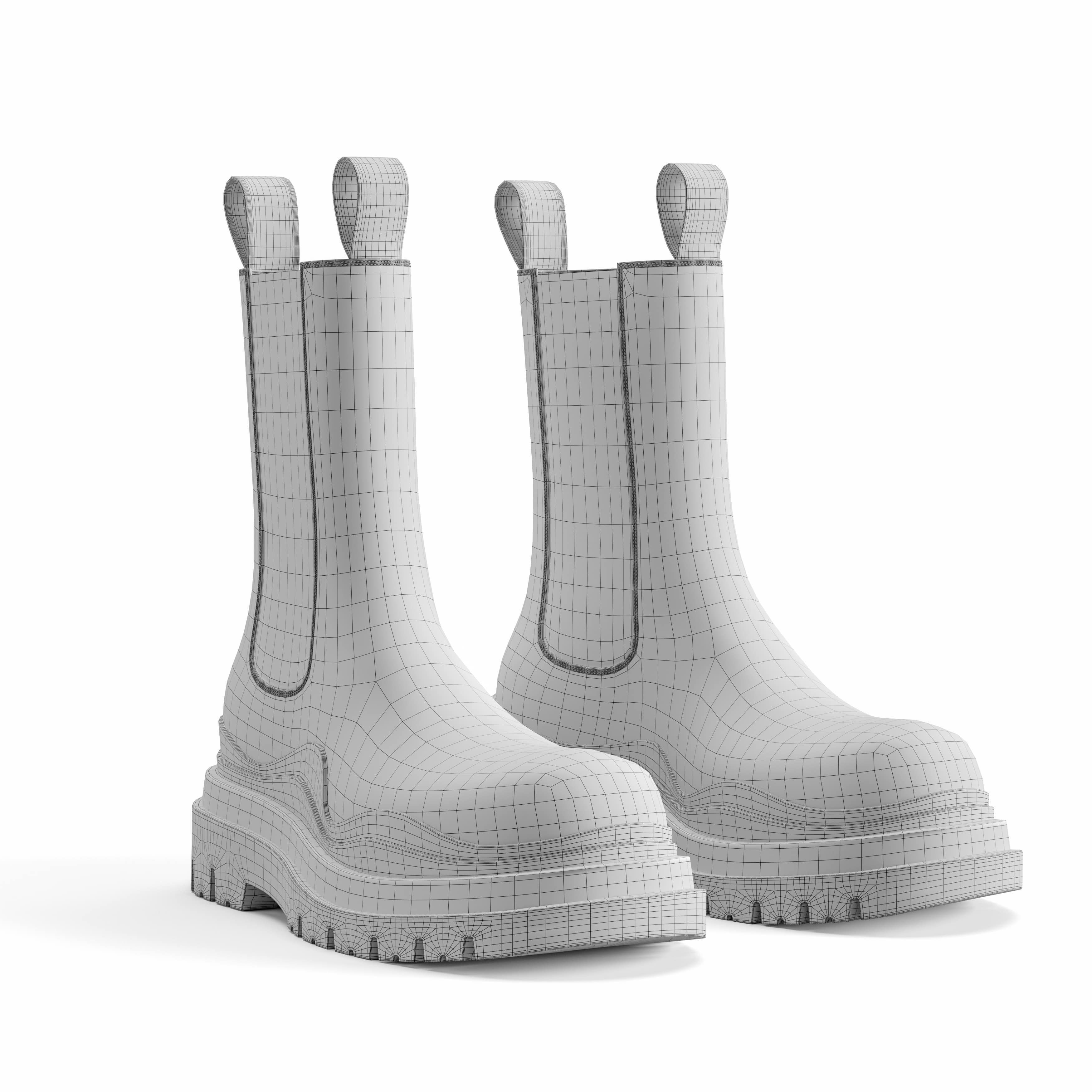 Made in Italy Luxury Boots PRADA Fendi BOTTEGA VENETA 3D Model Collection_9