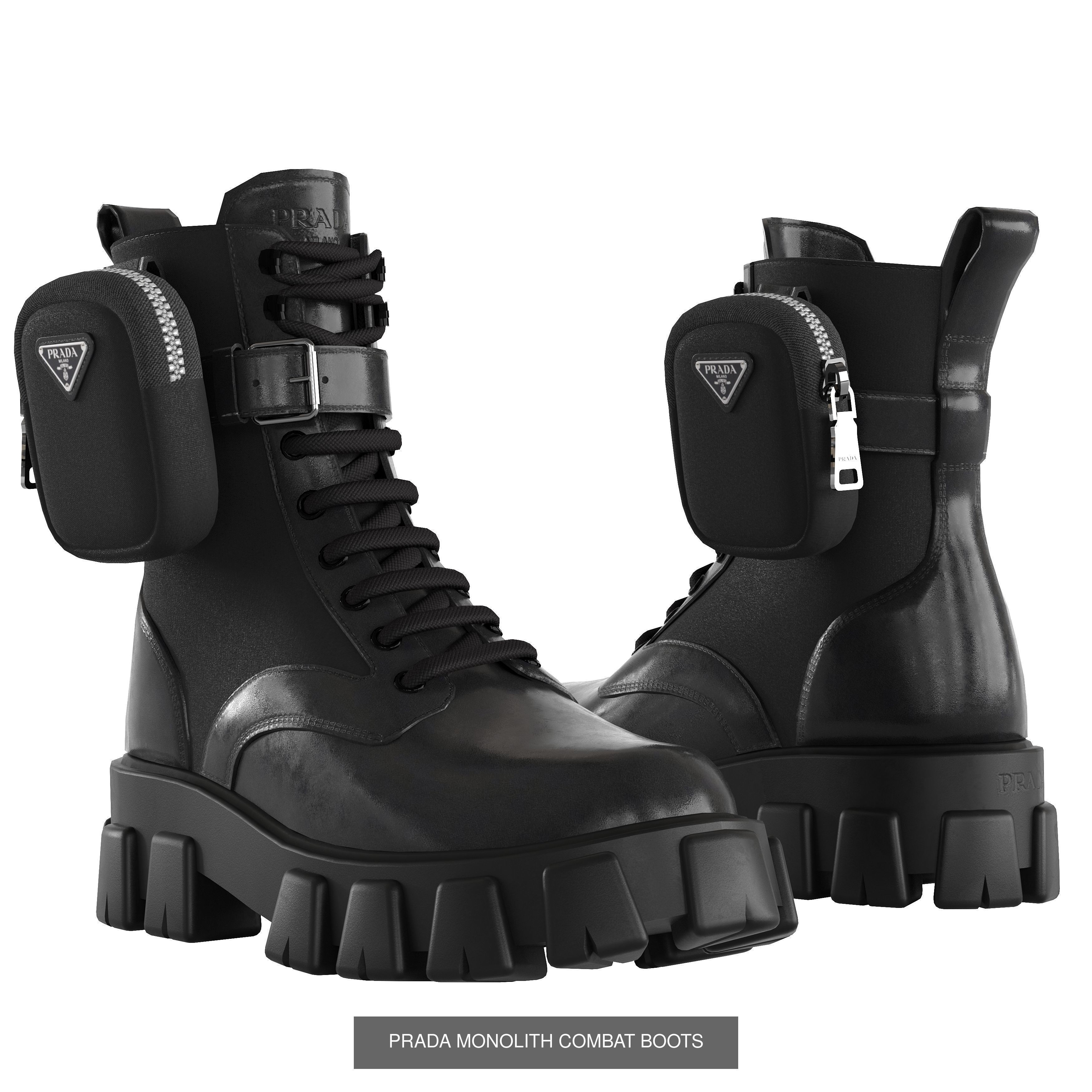 Made in Italy Luxury Boots PRADA Fendi BOTTEGA VENETA 3D Model Collection_2