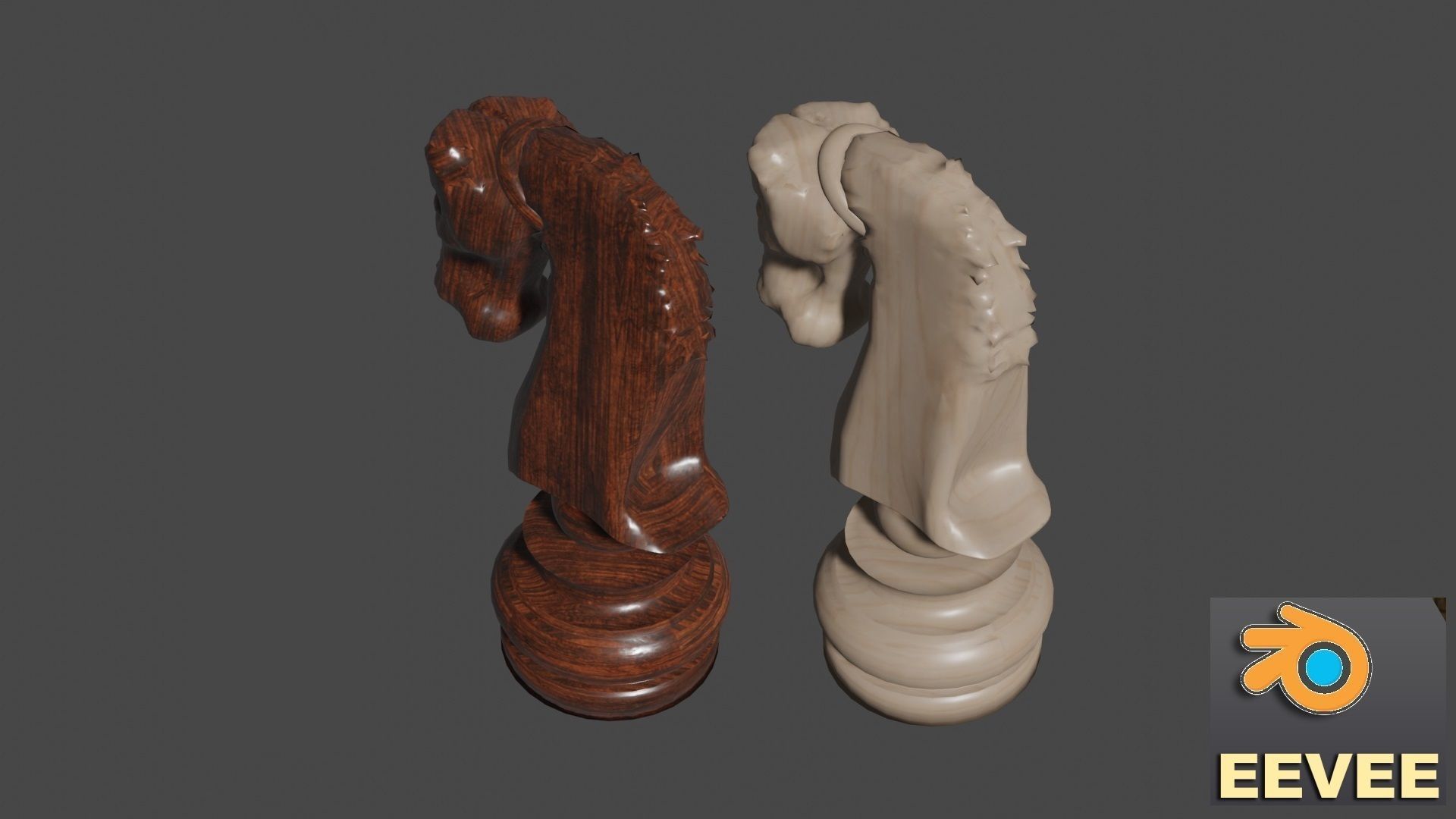 Chess Set Wooden 3D model_27
