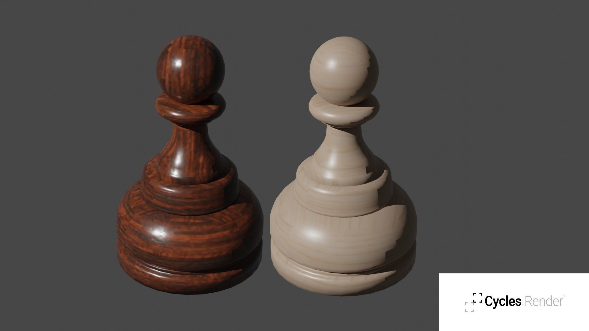 Chess Set Wooden 3D model_36