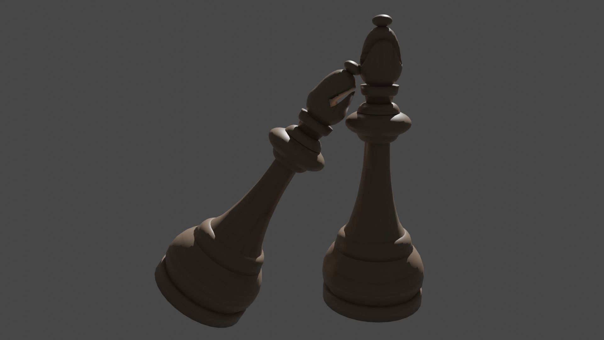Chess Set Wooden 3D model_9