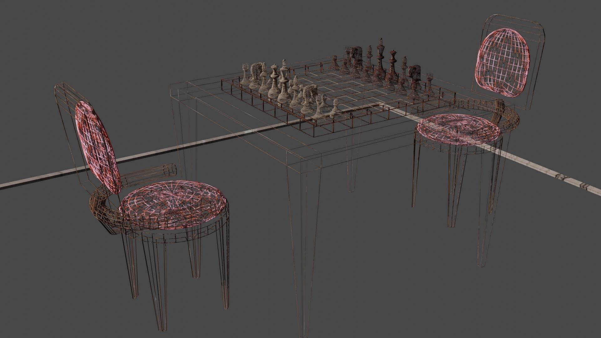 Chess Set Wooden 3D model_44