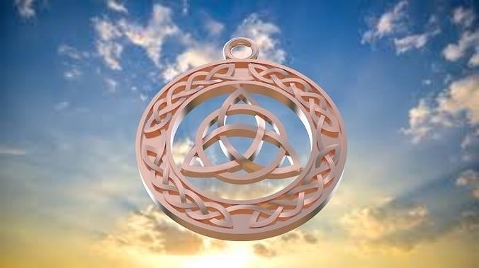 Lot of 2 Triquetra pendants viking symbol 3d models 3D print model