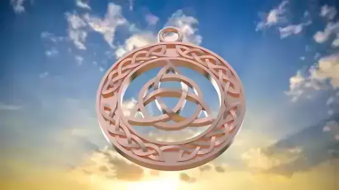 Lot of 2 Triquetra pendants viking symbol 3d models 3D print model