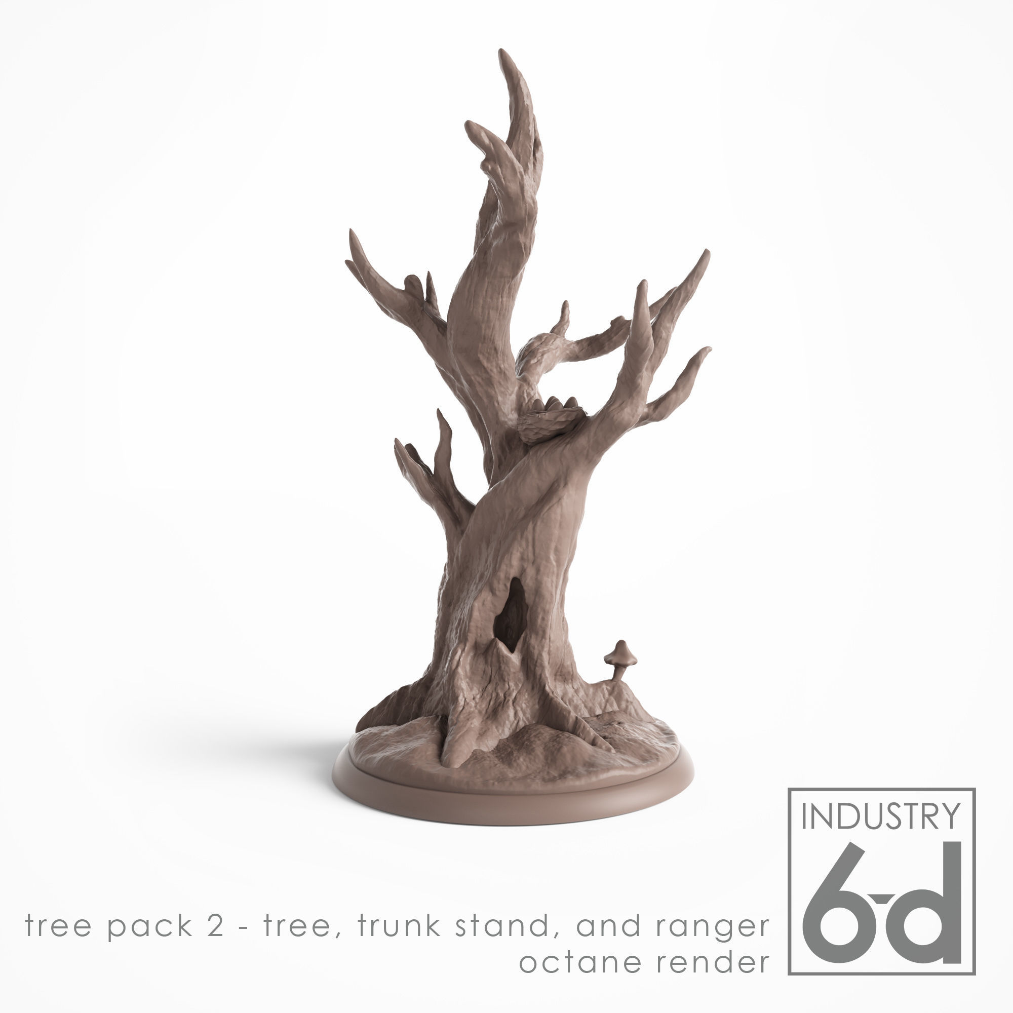 Tree Pack 2 - Miniature Tabletop Trees 3D print model_8