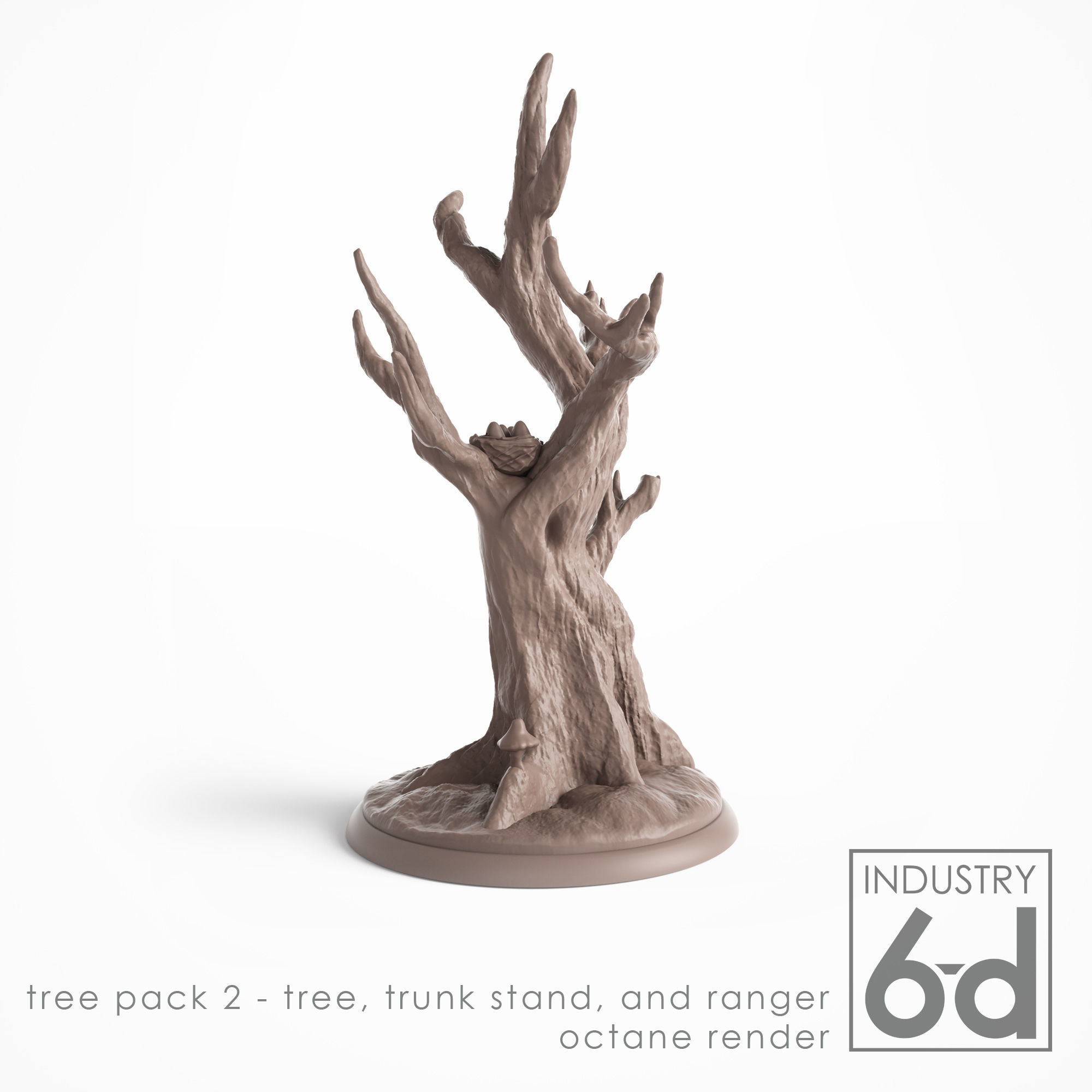 Tree Pack 2 - Miniature Tabletop Trees 3D print model_9
