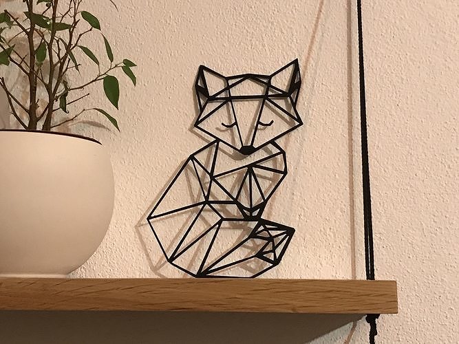 Geometric Fox 3D print model