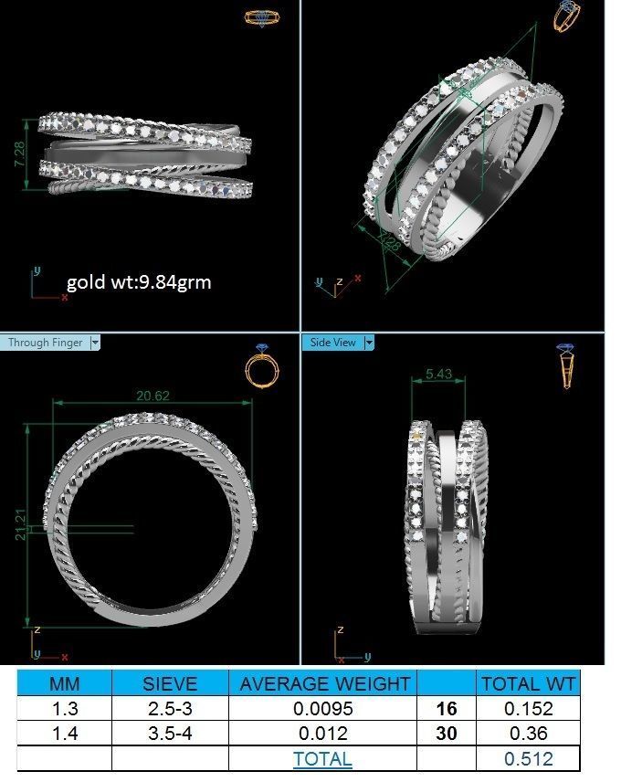 Ring - 77 3D print model_1