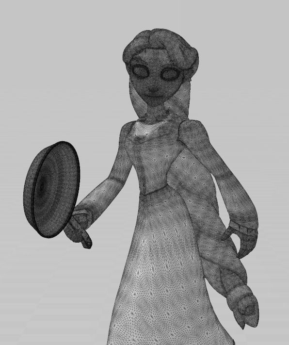 Rapunzel Tabletop Miniature 3D print model_5