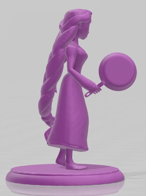 Rapunzel Tabletop Miniature 3D print model_3