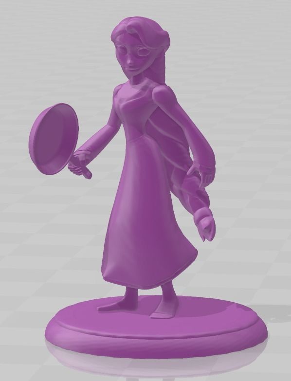 Rapunzel Tabletop Miniature 3D print model_1