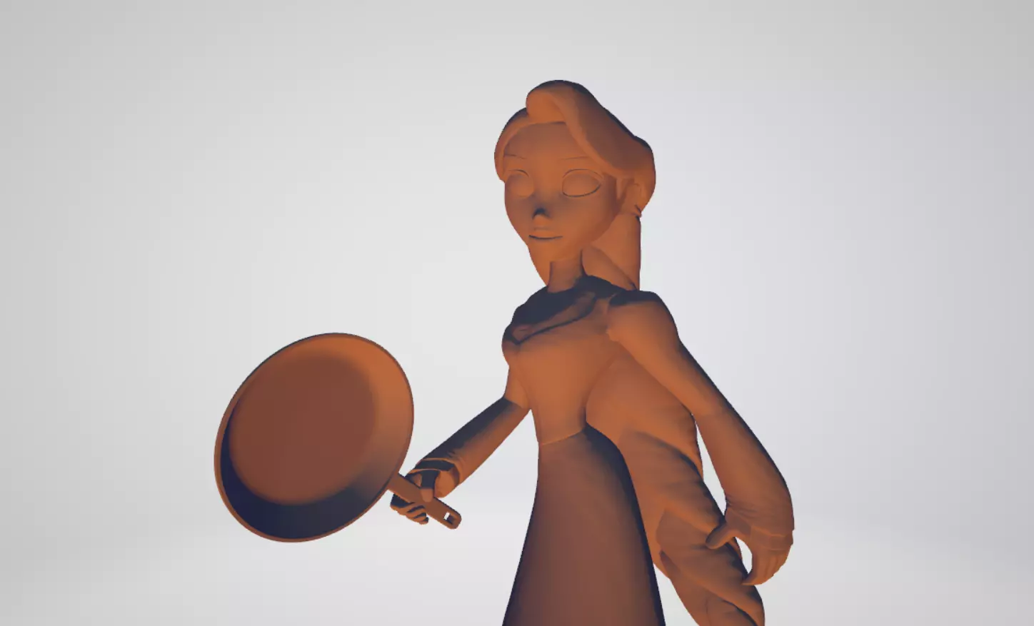 Rapunzel Tabletop Miniature 3D print model_0