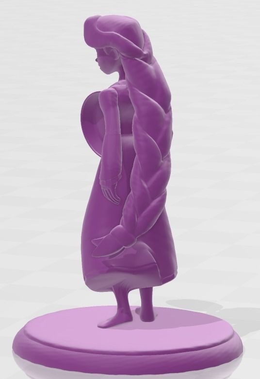 Rapunzel Tabletop Miniature 3D print model_2