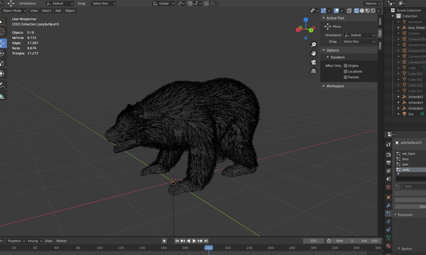 Fur Brown Bear animated  Low-poly 3D model_20