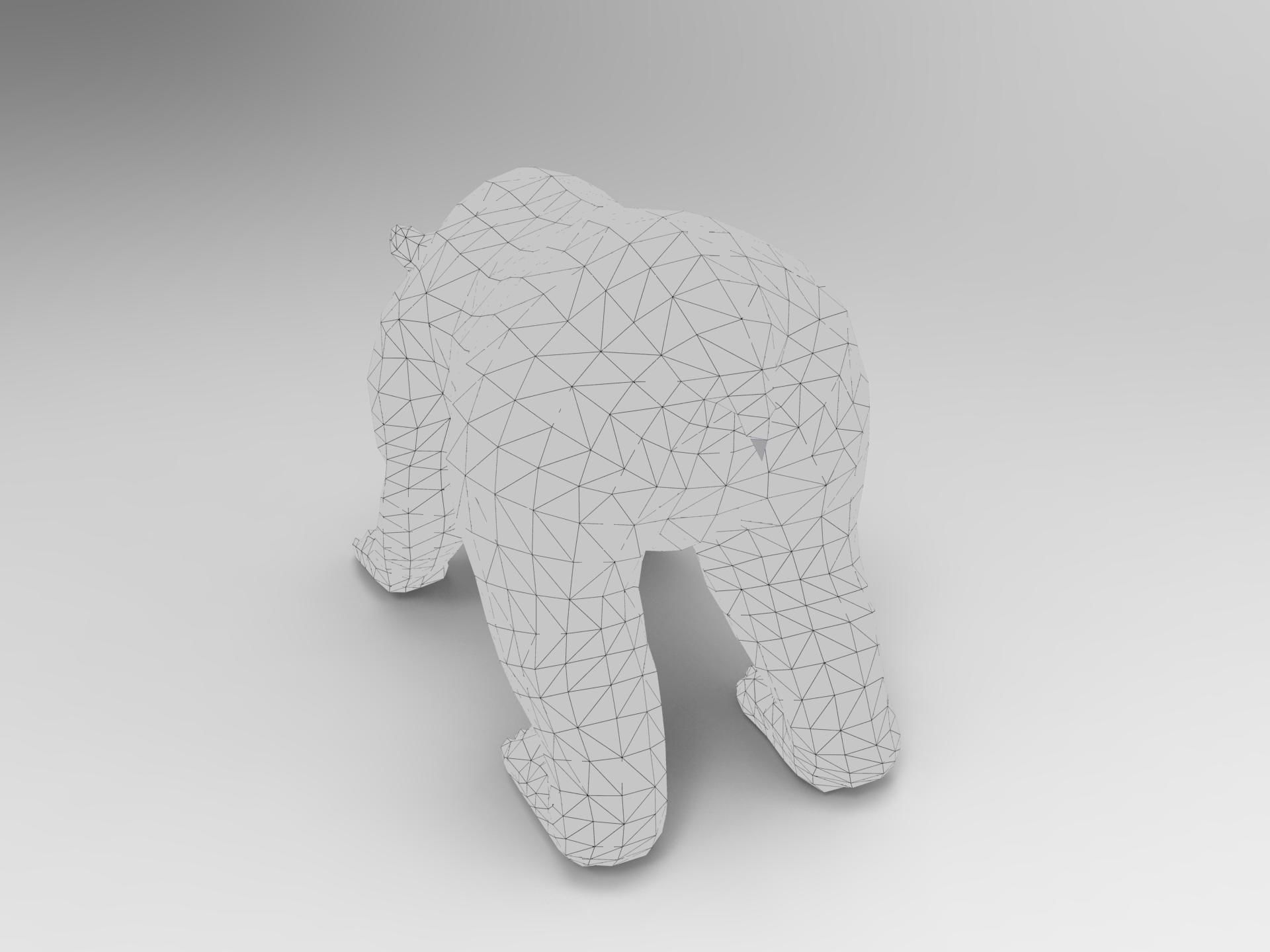 Fur Brown Bear animated  Low-poly 3D model_15