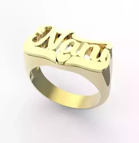 Nami name ring 3D print model