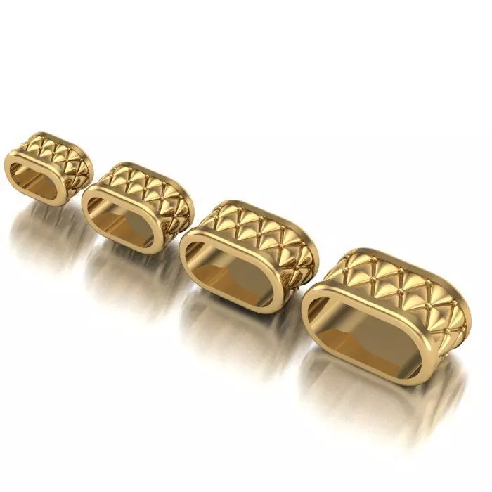 CHARMS three gold plated bracelets 3D print model