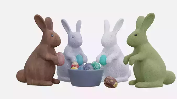 Easter decor egg rabbit