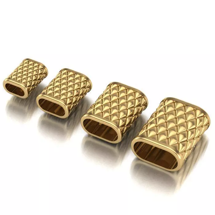 CHARMS three gold - plated metal boxes 3D print model