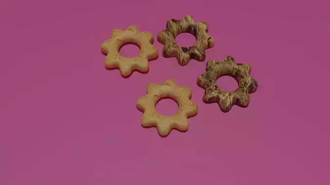 cookies three wooden rings