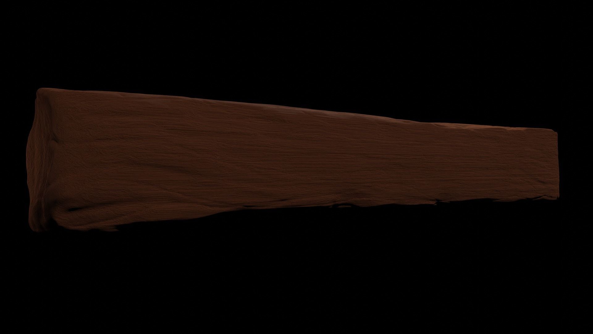 Wood plank Free 3D model_3
