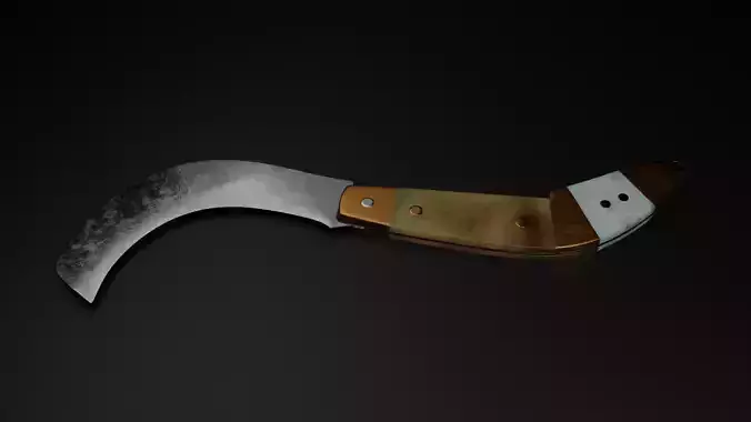 Small Bone Decorated Sickle