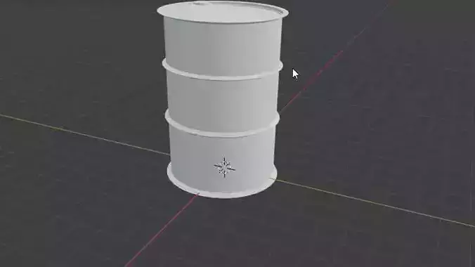 castrol oil drum 3d model