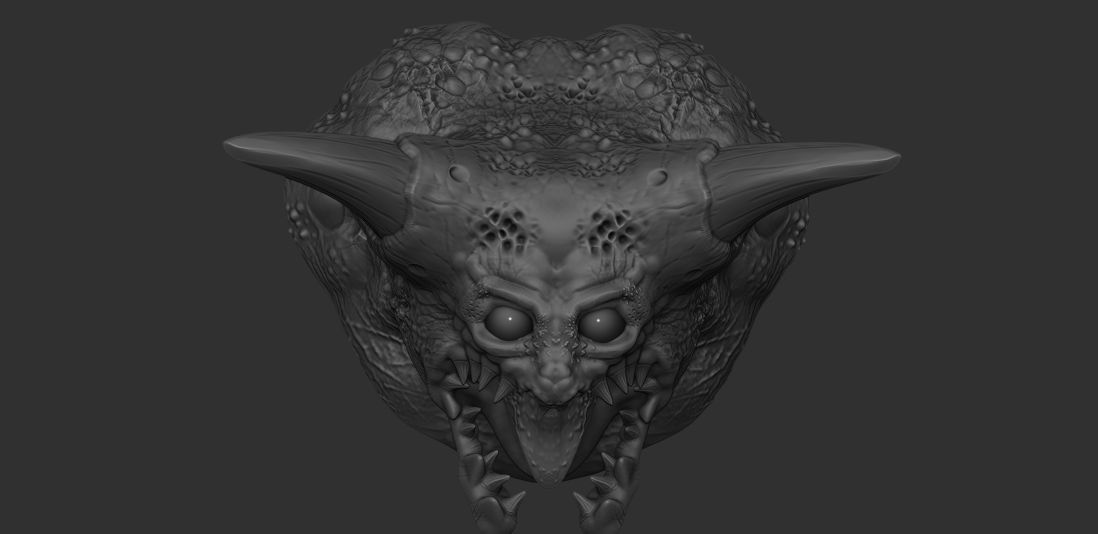 demon head  sculpt 3D model_2