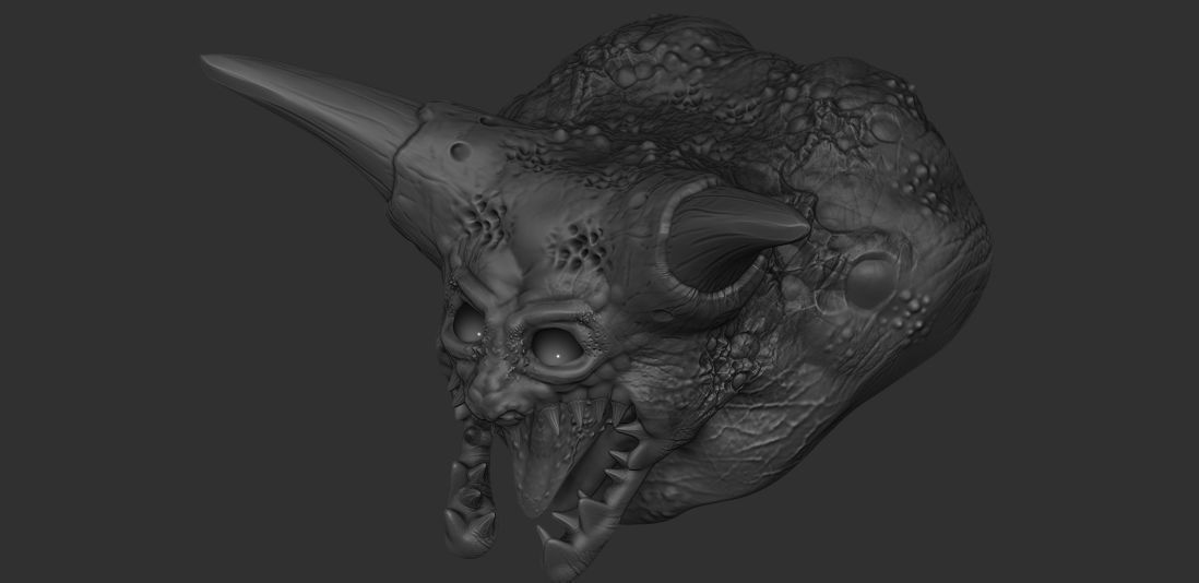 demon head  sculpt 3D model_8