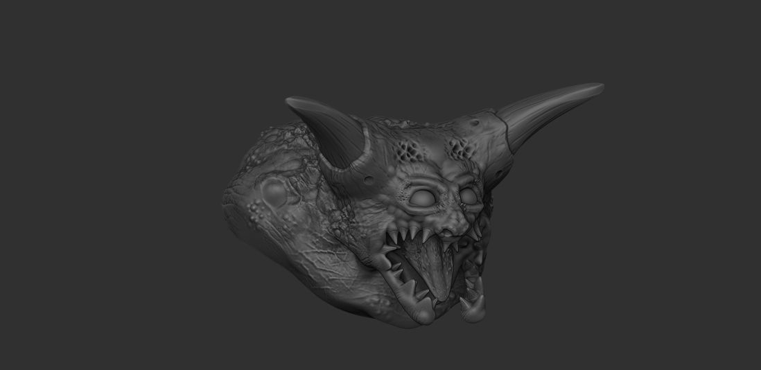 demon head  sculpt 3D model_3