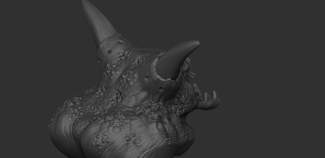 demon head  sculpt 3D model_7