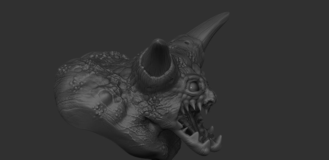 demon head  sculpt 3D model_6