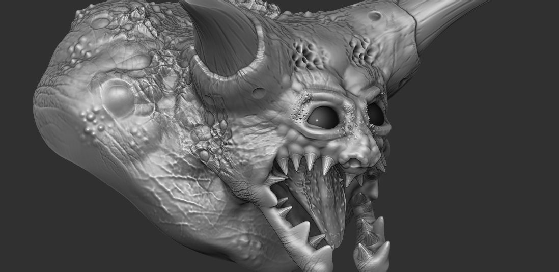 demon head  sculpt 3D model_5
