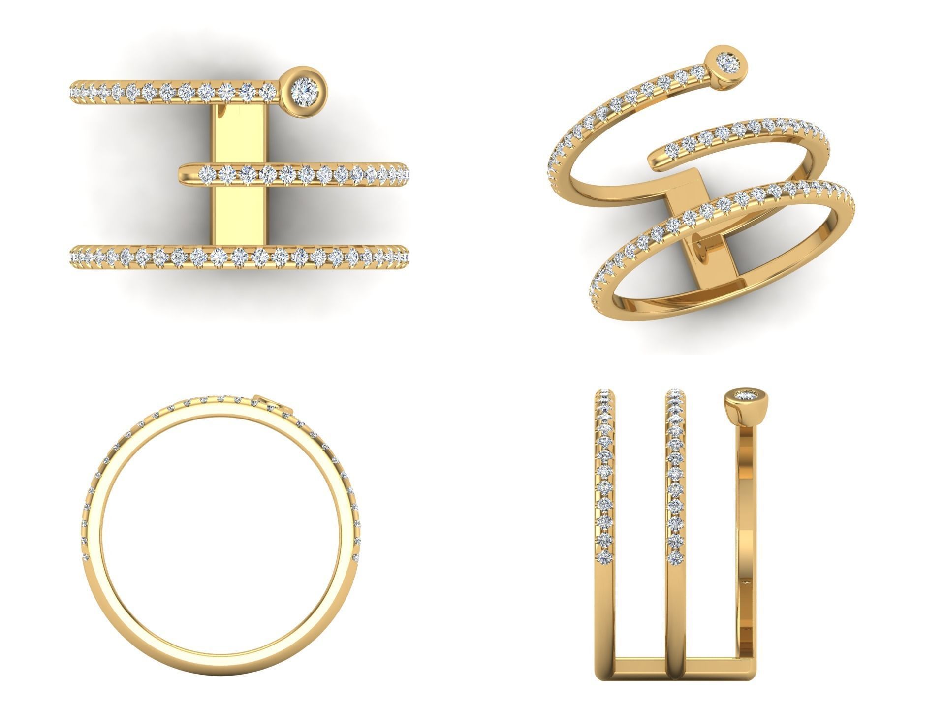 Ring iz43 3D print model_3