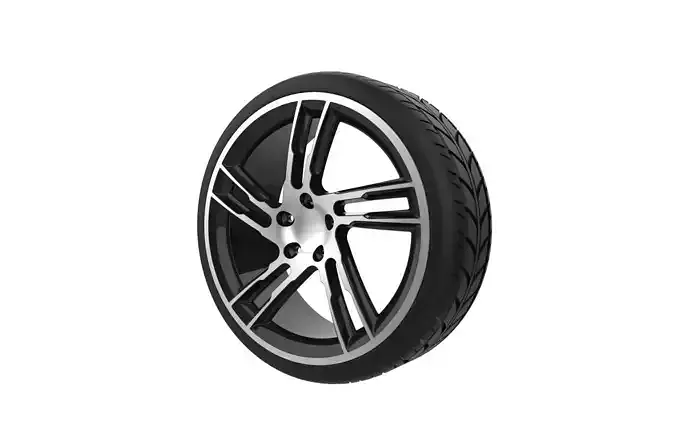 Automotive V Car Wheel Rim 3D print model