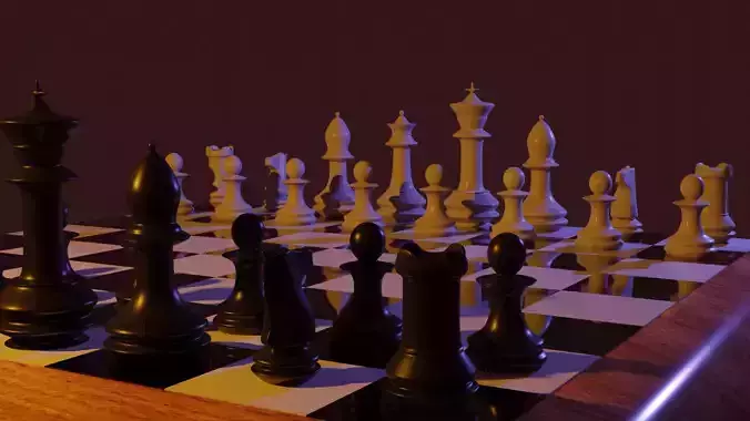 chess set table