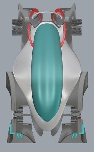 Circuit sport car concept Low-poly 3D model