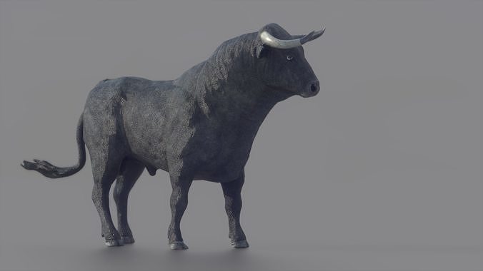 Spanish Fighting Bull Low-poly 3D model