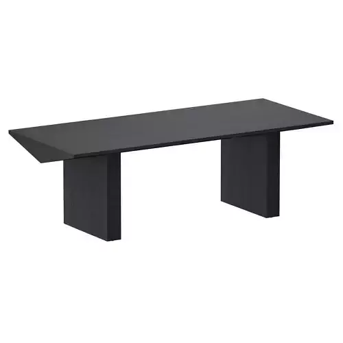 Van Charcoal Wood Dining Table Crate and Barrel Low-poly 3D model