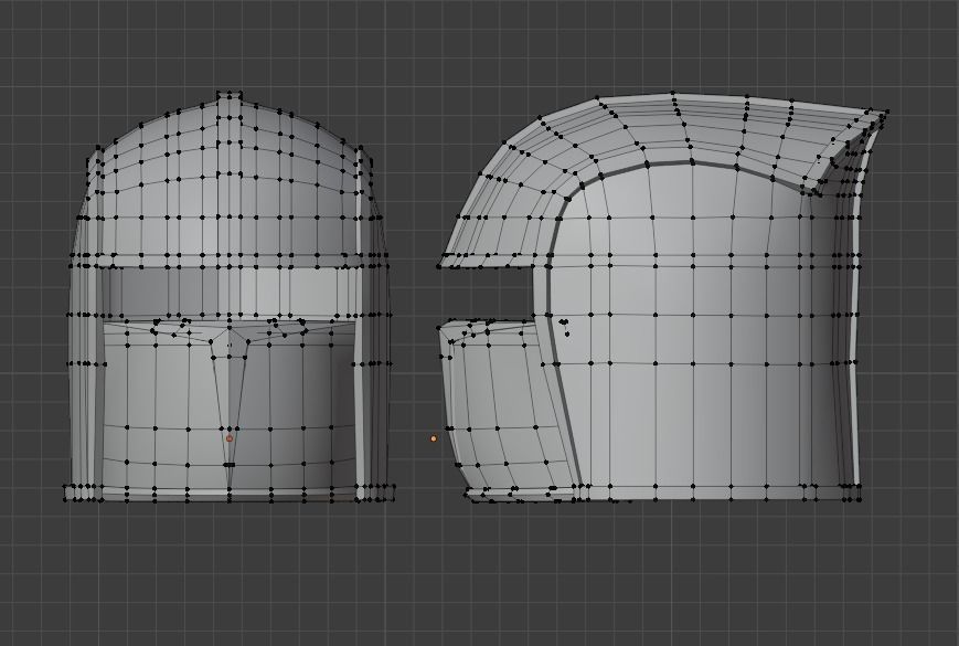 Obsidians Helmet Low-poly 3D model_2