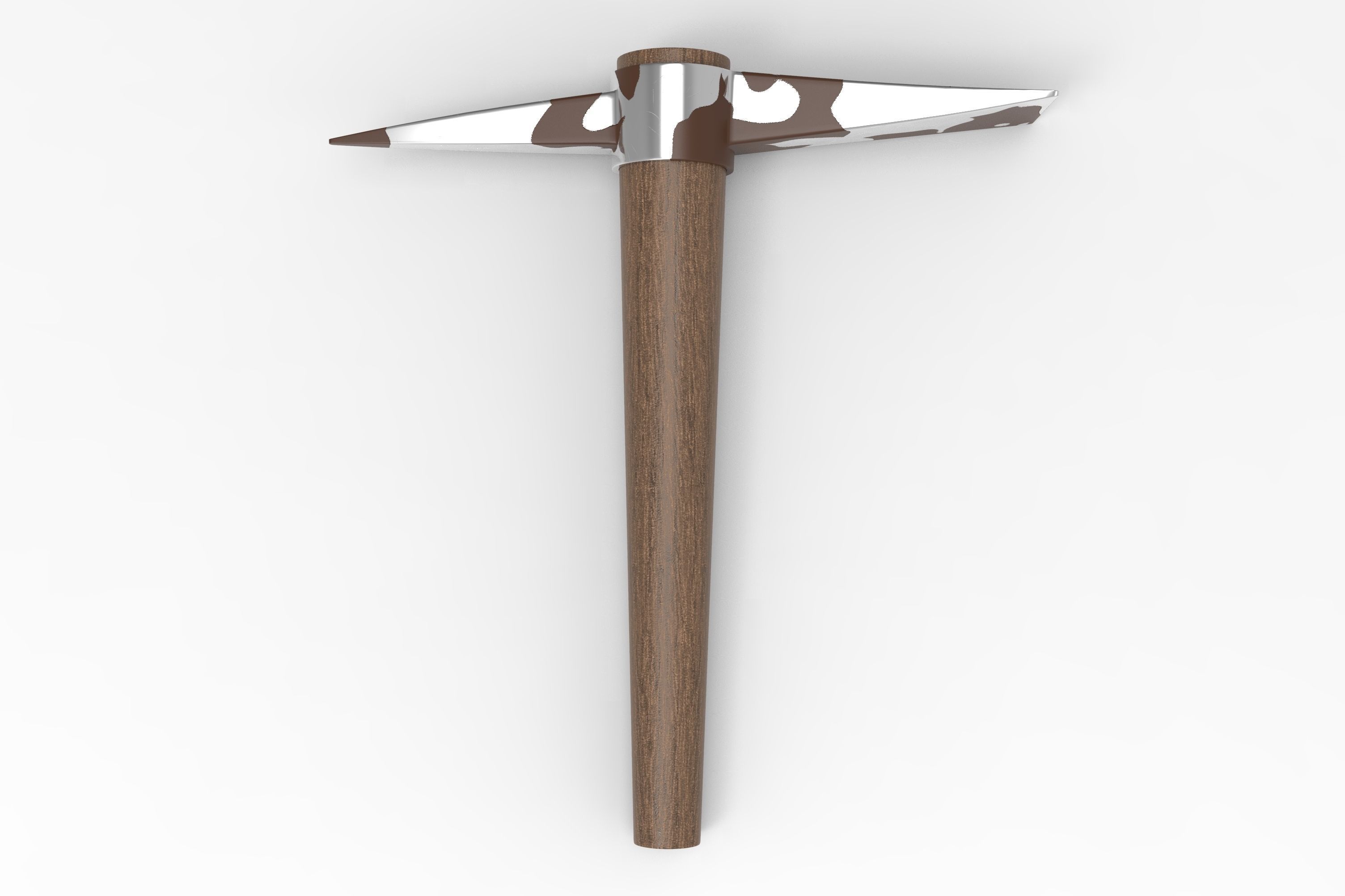 Pickaxe wooden pencil Low-poly 3D model_4