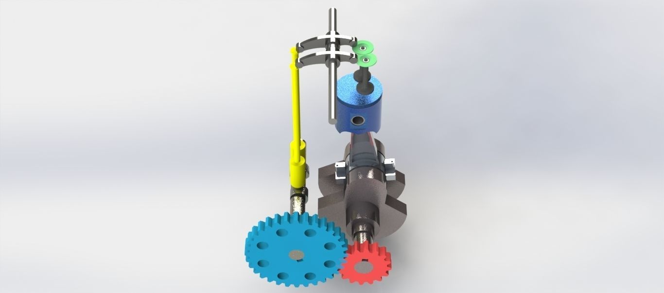 engine machine with gears 3D print model_6