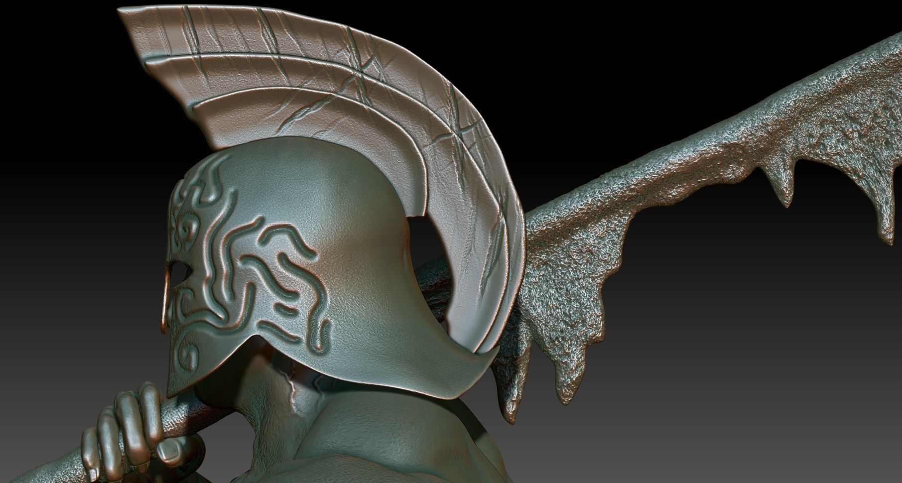 Atlantis Frank Frazetta 3D print model_7