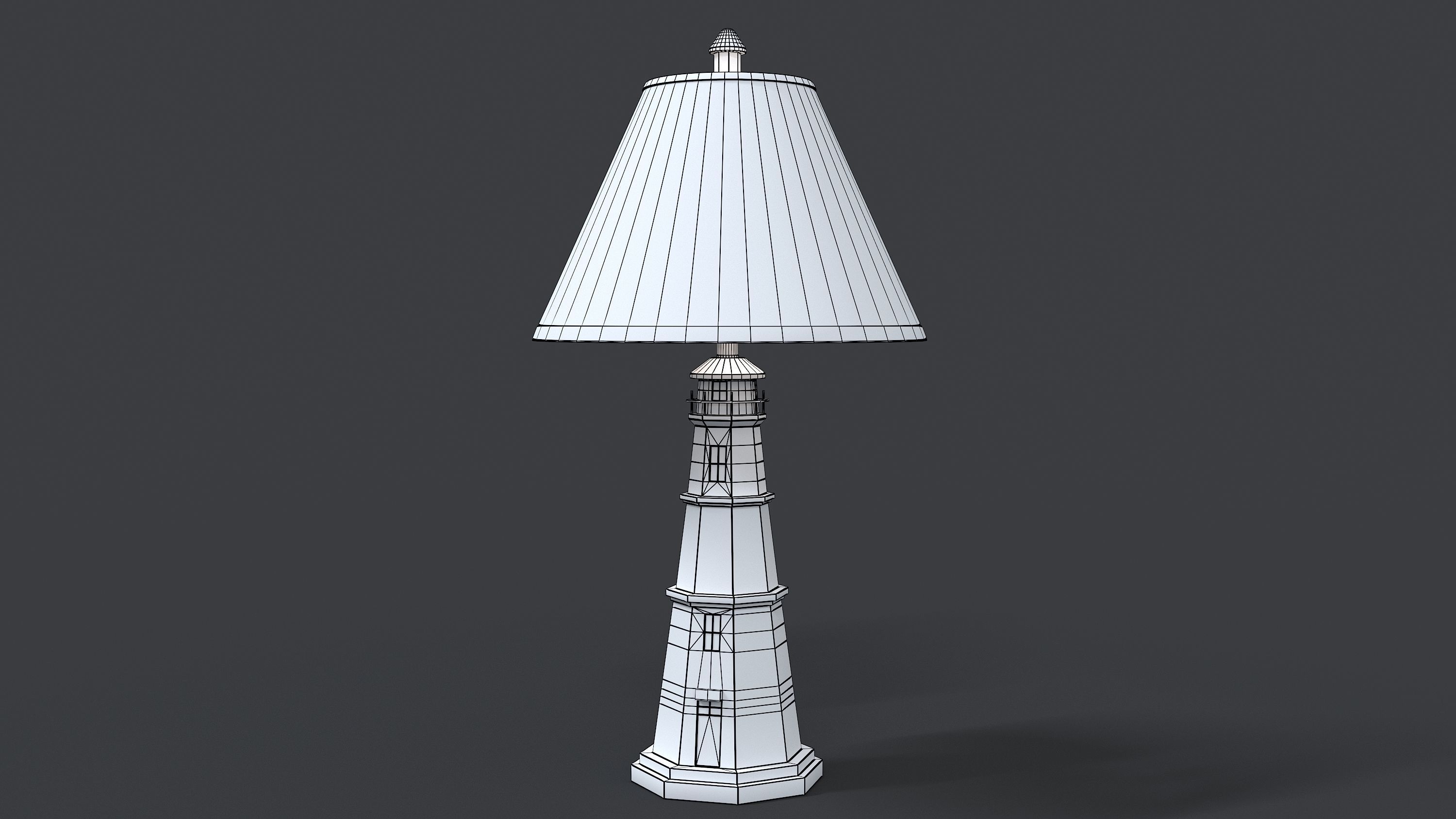 Lighthouse table lamp 3D model_6