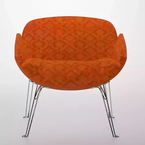 sofa model orange chair with chrome legs