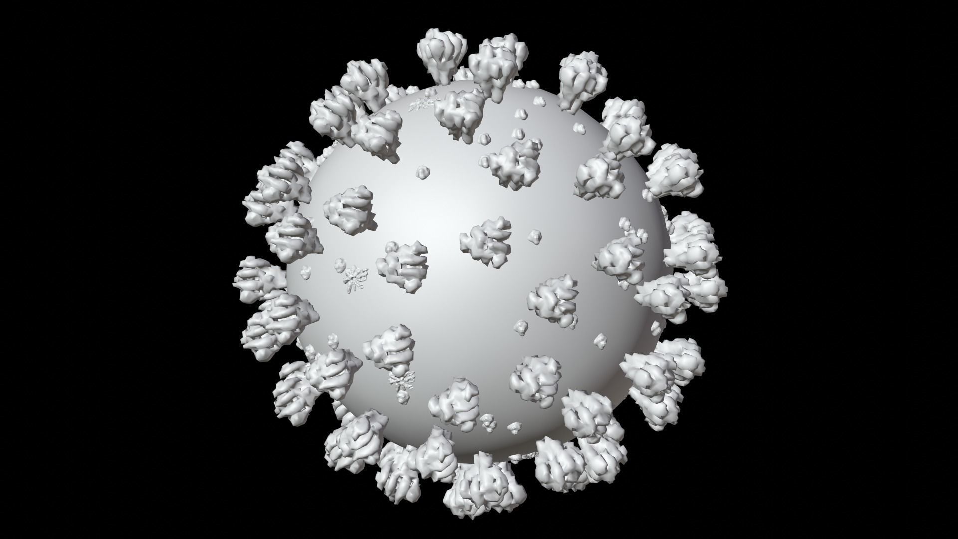 Realistic 3d model of the sars-cov-2 covid-19 virus cell 3D model_5