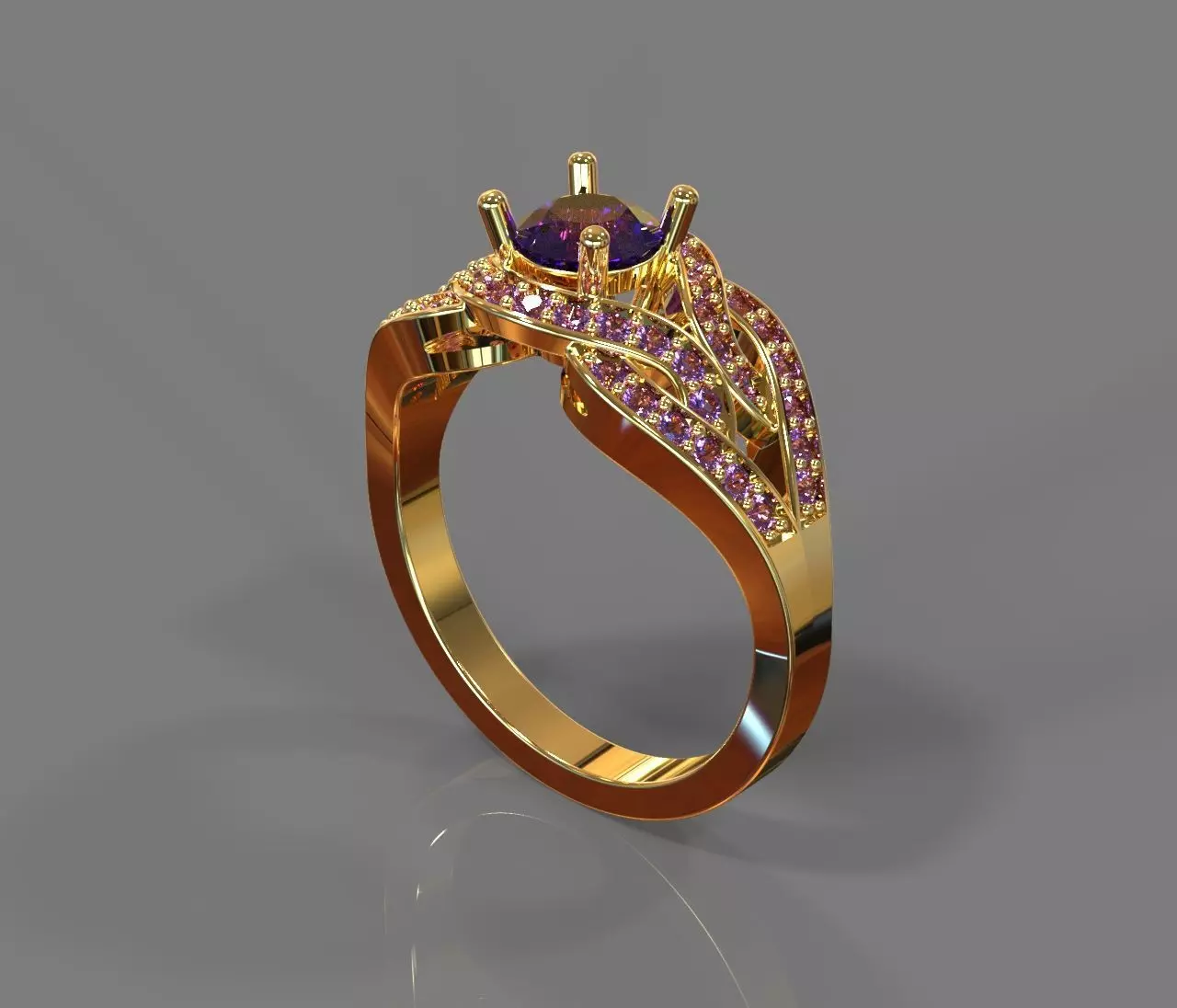 Gothic ring 3D print model
