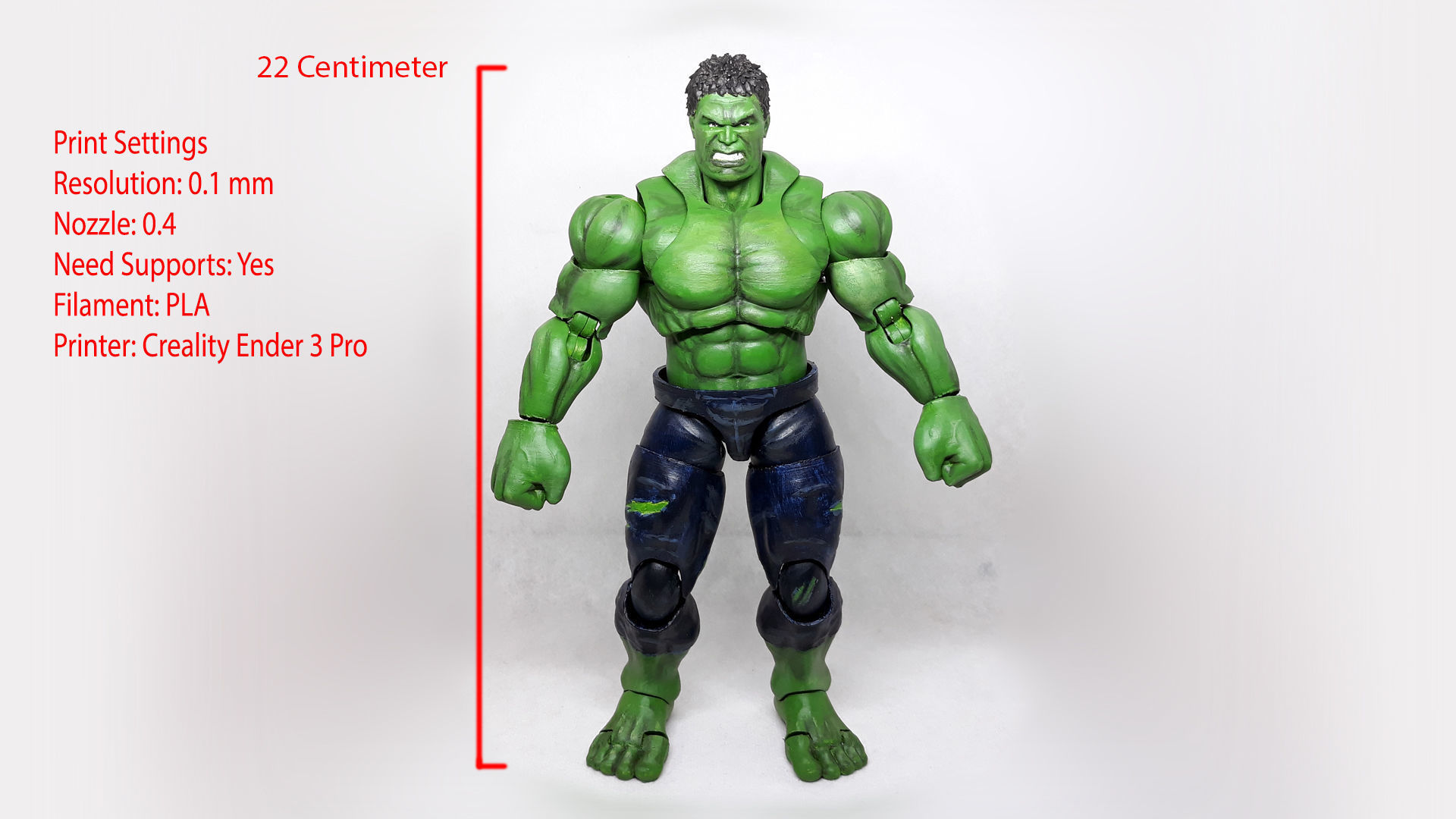 HULK  articulated action figure 3D print model_22