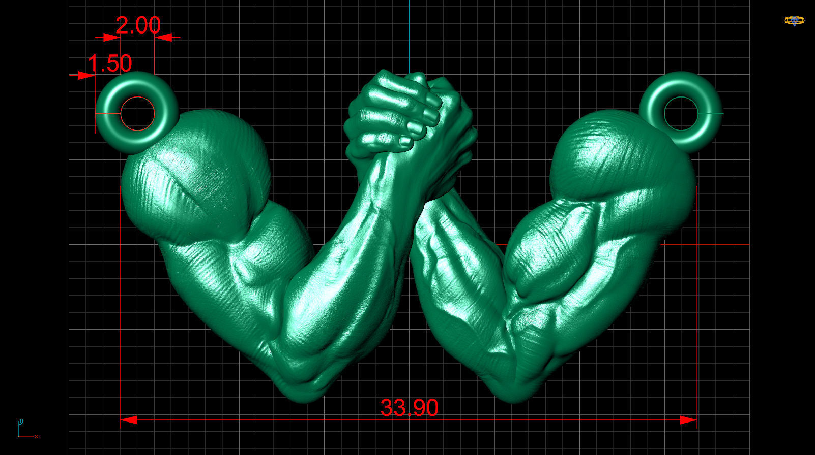 armwrestling  v2 3D print model_18